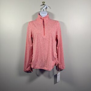 NWT Layer 8 Women’s Qwick Dry Performance Top Quarter Zip Pink Shirt Small